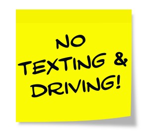 No Texting and Driving distracted driving dangerous driving behavior driver distraction visual manual and cognitive
