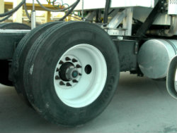 poorly maintained truck tire