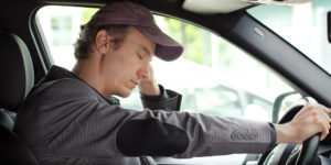 Drowsy driving driver fatigue lack of adequate sleep physical exertion impair driving performance